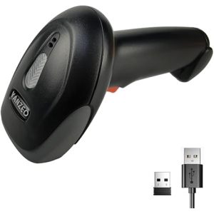 YANZEO L6811 Barcode Scanner 1D Wireless Barcode Reader 2.4G and USB Cable Handheld Barcode Scanner for Store, Warehouse, Supermarket