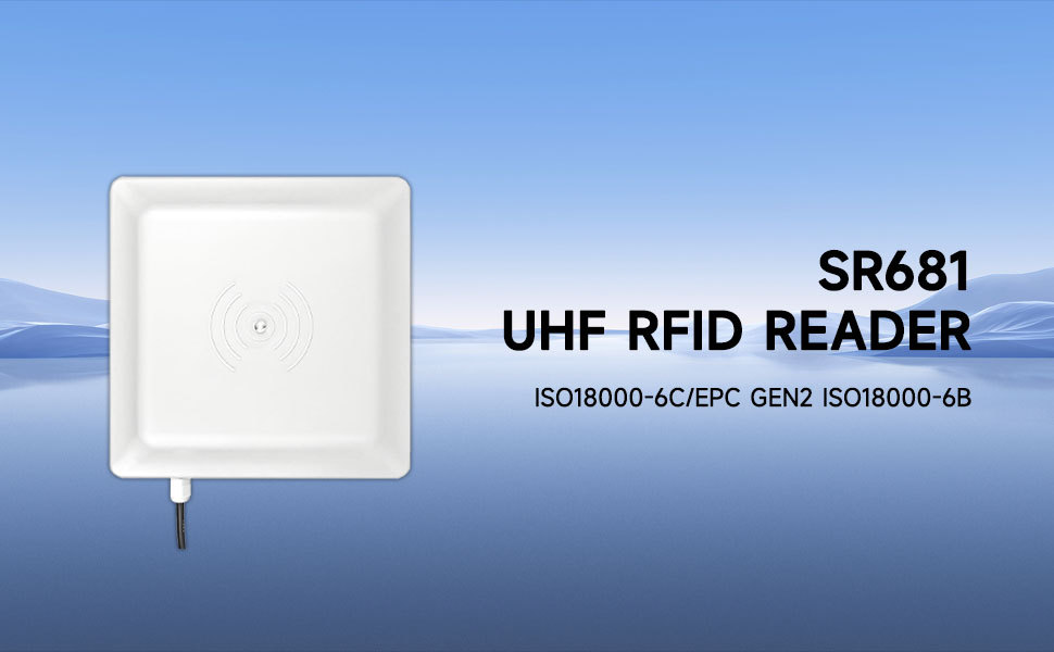 Yanzeo SR681/SR682 UHF RFID Reader | 6m Long Range Outdoor IP67 8dBi Antenna RS232/RS485/Wiegand Output UHF Integrated Reader Network Port