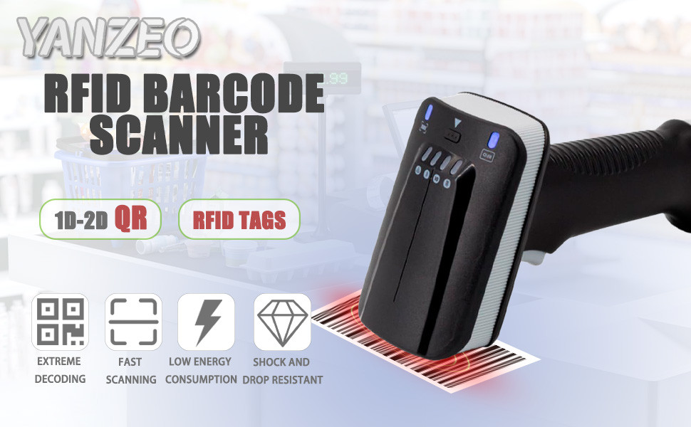 YANZEO SR290 UHF RFID Reader Handheld Terminal Barcode Scanner – Versatile Scanning for Retail and Warehouse Needs