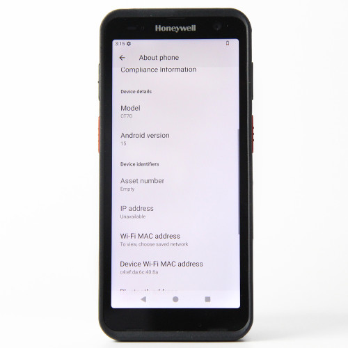 Honeywell CT70 -LON-058CS104G Mobile Computer, 2D Barcode Scanner