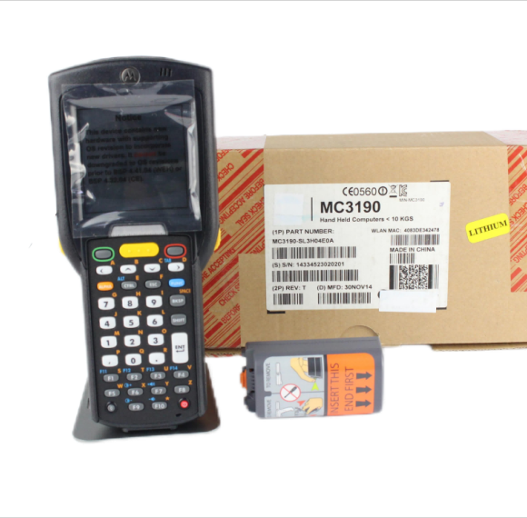 Motorola MC3190-SL3H04E0A Mobile Computer PDA Barcode Scanner for Warehouse Wi-Fi (802.11 a/b/g), Brick Straight Shooter, 1D Laser Scanner, Windows CE 6.0, 38-Key Alpha Shift Keypad