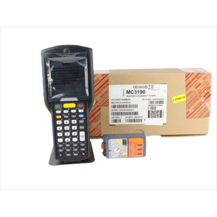 Motorola MC3190-SL3H04E0A Mobile Computer PDA Barcode Scanner for Warehouse Wi-Fi (802.11 a/b/g), Brick Straight Shooter, 1D Laser Scanner, Windows CE 6.0, 38-Key Alpha Shift Keypad