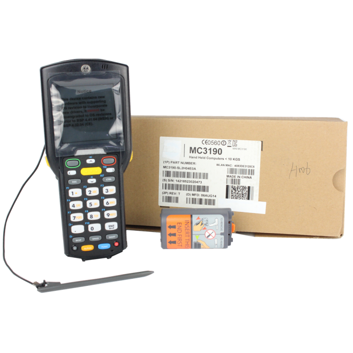 Motorola Symbol MC3190-SL2H04E0A Mobile Computer 1D Laser Barcode Scanner PDA, 28-key Numeric Keypad, High Capacity Battery