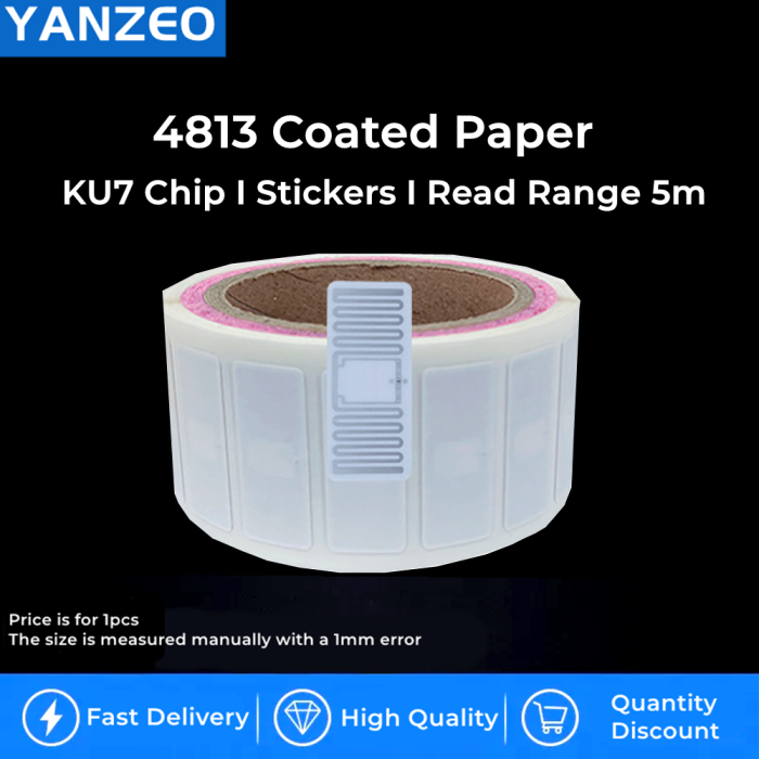 YANZEO UHF RFID 43*18mm Inlay Tag Stickers 5M Long Range Commodity Anti-counterfeiting,Logistics Management,ETC.