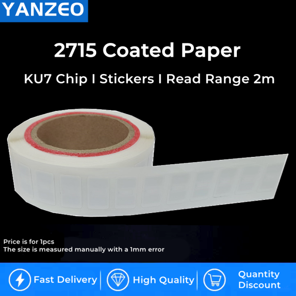 Yanzeo UHF RFID 860~960MHz Inlay Tag 27*15mm ISO/IEC 180000-6C EPC Class1 Gen2 for Assets Management,Warehousing