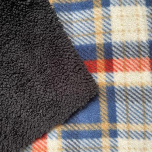 Good quality windproof and waterproof stretch fabric bonded polar fleece fabric for