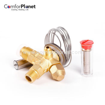Wholesale air conditioner Expansion Valve Thermostatic Expansion Valve Brass valve T2 copper outputs exchangeable orifice for industrial refrigeration plants high capacity, split, packaged