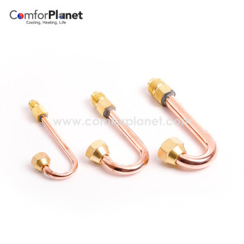 Connection U Bend Copper Line Flared Fittings for Copper Tubing Brass Flared Connection 180 U Bend for Refrigeration
