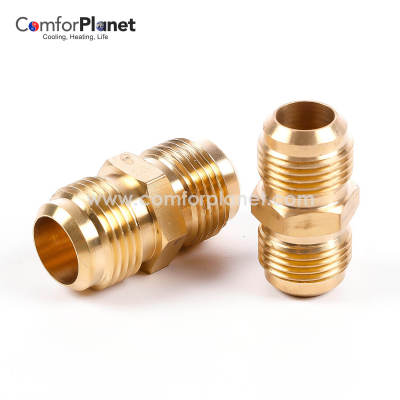 Wholesale Brass Pipe Fitting Union Hex Nipple Brass Tone 1/4" x 1/4" Male Thread Pipe