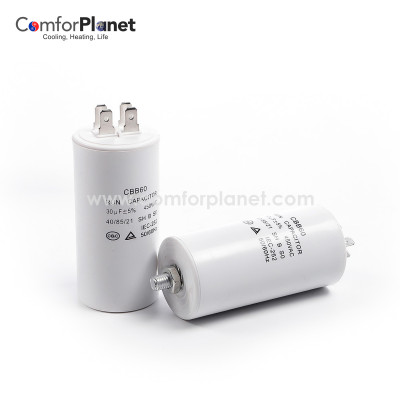 Wholesale Air conditioner parts 40,70,21,50,60Hz IEC60252 standard AC Motor Capacitor CBB60 capacitor For motor run applications