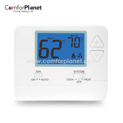 Wholesale Air Conditioner Programmable Thermostat Digital Room Thermostat STN 701 White Shelly Blue Backlight Single Stage 24V Non-Programmable Thermostat