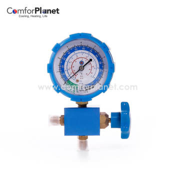 Wholesale Refrigerant Single Pressure Gauge Valve Brass Valve Body Single Manifold Gauge Set RT-465L For Air conditioner