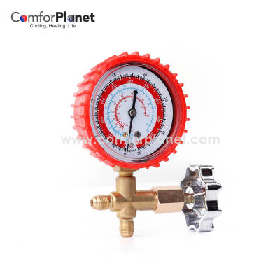 Brass Single Manifold Gauge Set Refrigerant Single Pressure Gauge Valve RT-466 for Air conditioner