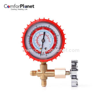 Brass Single Manifold Gauge Set Refrigerant Single Pressure Gauge Valve RT-466 for Air conditioner