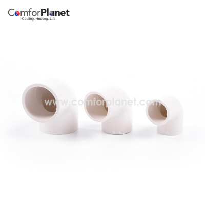 Rigid Drain Pipe accessories 90 degree Elbow Used For Connecting PVC Rigid Ducts In Condensate Systems