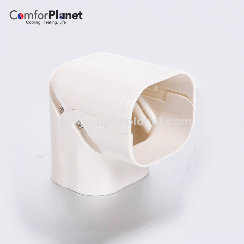 Venta al por mayor Juego de línea Cubierta Canalización de conductos de PVC Curva de codo 90 grados CW para sistema de instalación de aire acondicionado