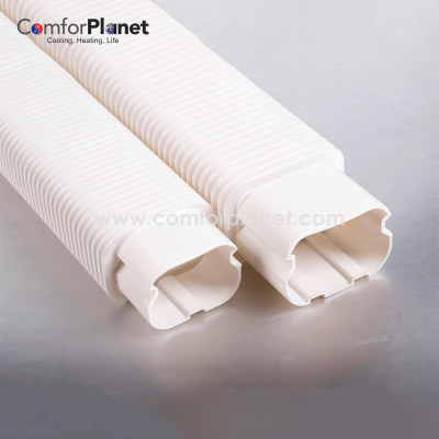 Line Set Cover PVC Duct AC Pipe Cover Flexible Joint Conditioner Duct Pipe Trunking for AC Installation System