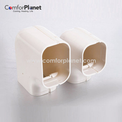 Line Set Cover PVC Duct AC Pipe Cover Flat Bend 90 Air Conditioner Duct Pipe Trunking for AC Installation System