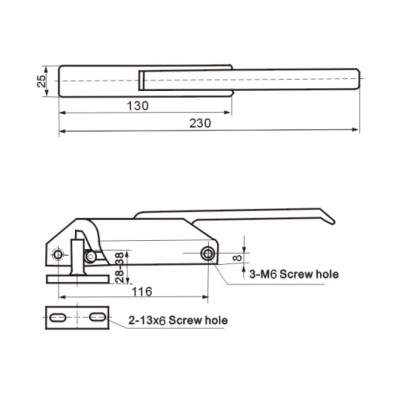 FREEZER DOOR Hinge and latch CH-3-0680 , Cool room door lock , High strength 4-1 zinc Refrigerator Door Hinge,cold room door safety latch