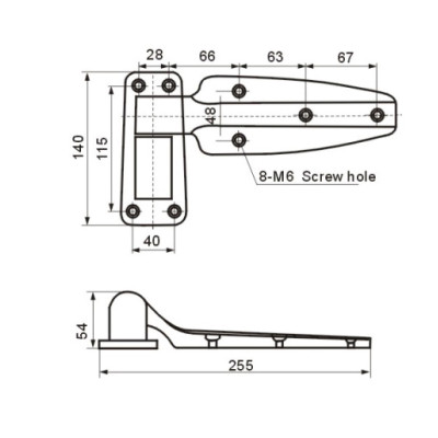 Manufacturer Reversible Reach Hinges Door Hinges CH-1230 For Chest Freezer Door Hinges Refrigerator Coolroom