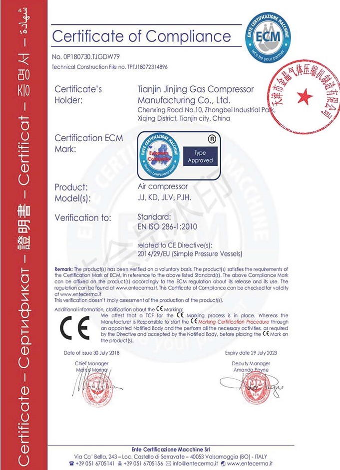 CE certificate