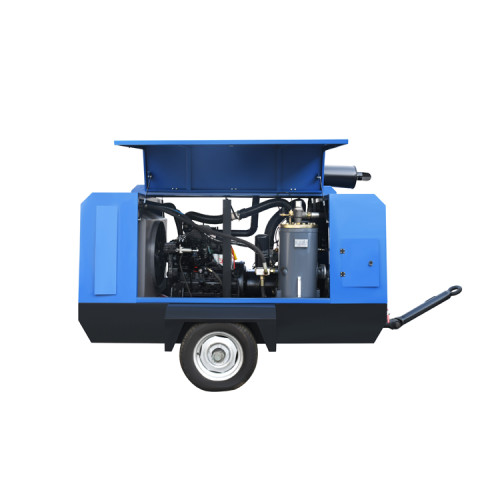 185 Cfm Movable Diesel Screw Portable Air Compressor for Mining