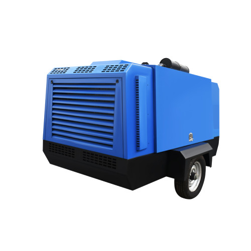 185 Cfm Movable Diesel Screw Portable Air Compressor for Mining