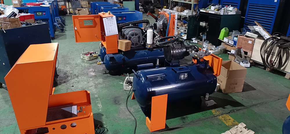 Oil Cooled Permanent Magnet Frequency Conversion Air Compressor is in production