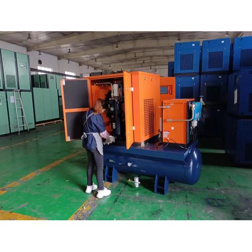 4 in 1 combined screw air compressor ready to ship and go to Czech Republic