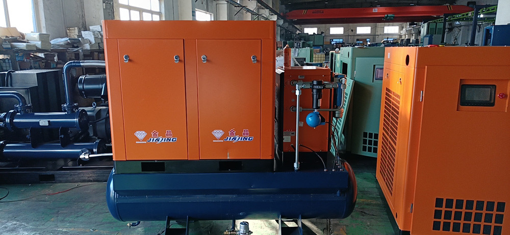 Screw air compressor is being produced