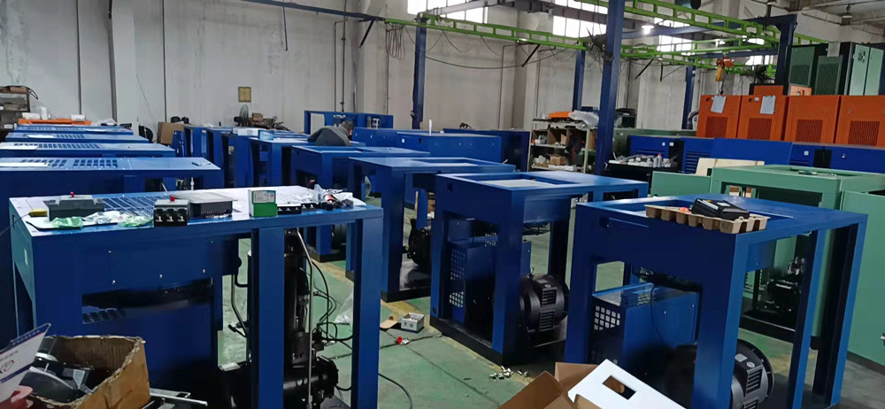 Installation of main circuit cable of screw air compressor
