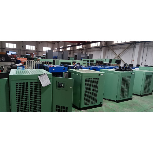 Screw air compressor is being produced