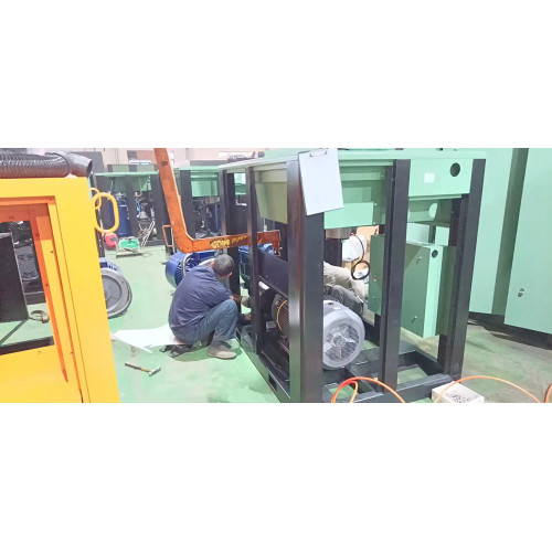Screw air compressor is being produced