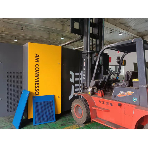 Screw air compressor is being produced