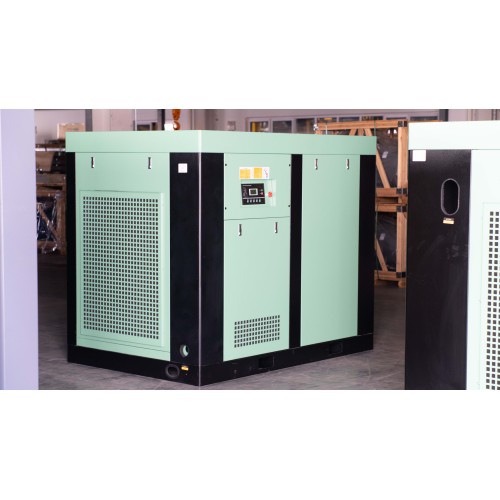 How does a screw compressor compress the gas?