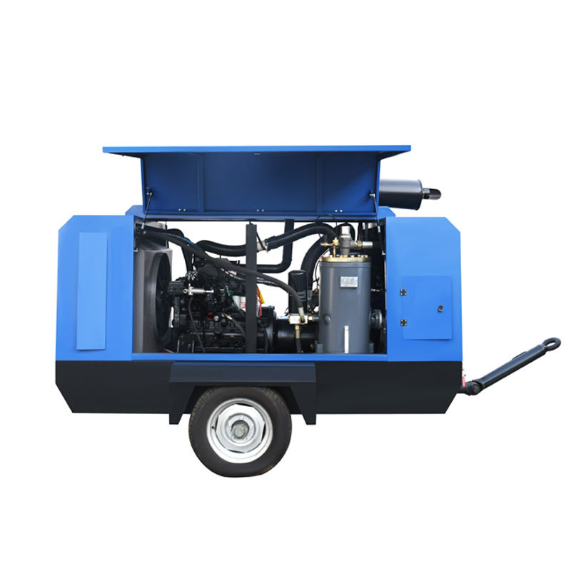 	 100cfm-Portable-Diesel-Gasoline-Single-Screw-Air-Compressor-with-Dryer-Tank-Filters-Portable-Air-Com