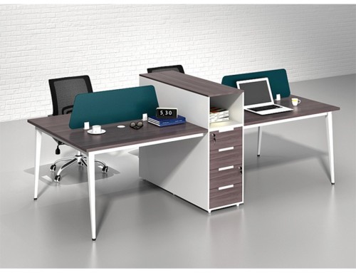 Venta al por mayor del puesto de trabajo de la oficina de los muebles de madera de la persona del diseño moderno 4