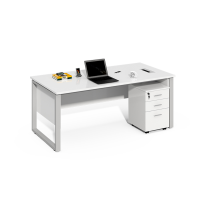 Straight Open Office desk Computer Desk for Small Spaces with cabinet 47 inch Gaming Desk Office Desk for Home Office
