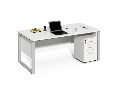 Straight Open Office desk Computer Desk for Small Spaces with cabinet 47 inch Gaming Desk Office Desk for Home Office