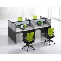 4 person Soundproof office cubicles private workstation wholesale Wsun furniture