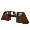 Wood Reception table information desk customized color available Wsun furniture
