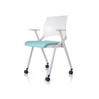 حار بيع رخيصة الأبيض جلوس لينة تكويم للطي الكراسي بالجملة WS-ID05W