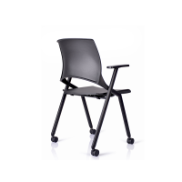 白色/黑色涂漆可拆卸书篮折叠椅办公室批发 WS-ID05