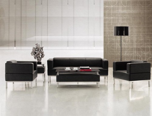 Metal Structure Leather Sofa Office furniture Wholesale WS-83605