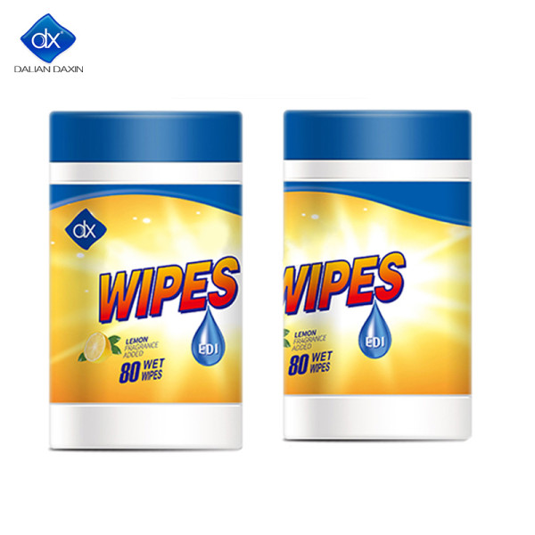 Daxin Disinfectant Wipes, Multi-Surface Lemon Antibacterial Cleaning Wipes, 80 pcs