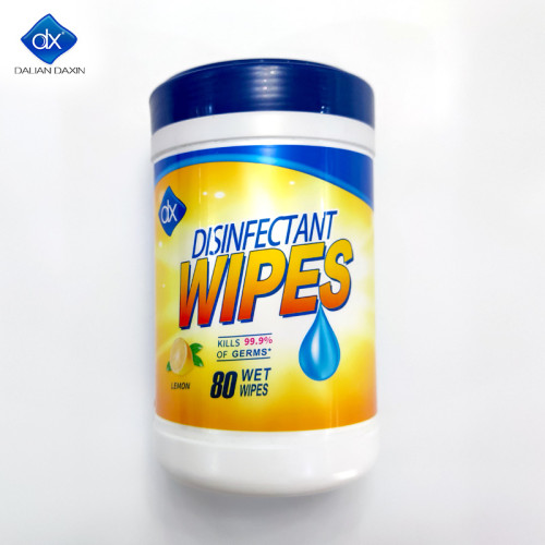 Daxin Disinfectant Wipes, Multi-Surface Lemon Antibacterial Cleaning Wipes, 80 pcs