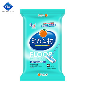 Private Label Eelectrostatic Floor Wipes, All Purpose Floor Cleaning Product, Unscented, 20 pcs