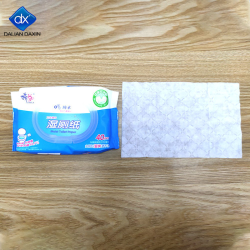 Daxin Custom Flushable Wipes, Toilet Paper, Unscented Wet Wipes with Vitamin-E and Aloe 40 pcs