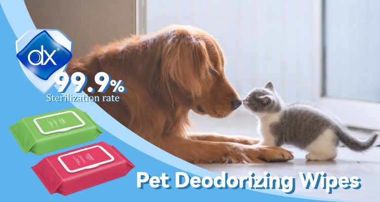 Pet deodorizing wipes