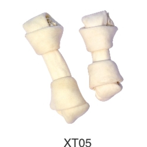 Beef Rawhide bleach swollen knotted bone for pet chewing